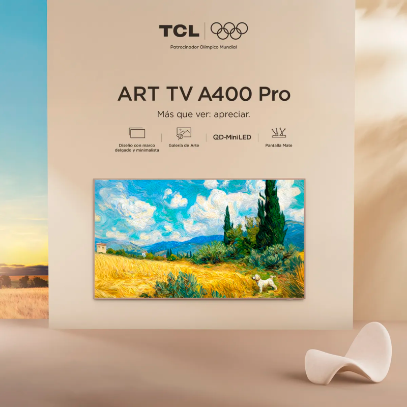 Tcl SMART TV 75" QD MINILED 4K ART TV GOOGLE TV A400PRO